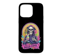 Custodia per iPhone 15 Pro Max Dead Cool Tristo Mietitore Scheletro Summerween Beach Cocktail