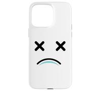 Custodia per iPhone 15 Pro Max Dead Tired Face - Funny Cartoon White/Blue