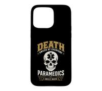 Custodia per iPhone 15 Pro Max Death Smiles Paramedic EMS Dark Humor Primo soccorritore