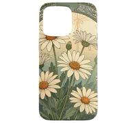 Custodia per iPhone 15 Pro Max Decorativo Daisy Bloom Art Nouveau Botanical