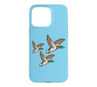 Custodia per iPhone 15 Pro Max Decorazione da parete retrò kitsch Three Flying Ducks 3 Mallards