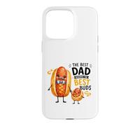 Custodia per iPhone 15 Pro Max Design con hot dog e mini hot dog con scritta "Greatest Father"