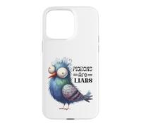 Custodia per iPhone 15 Pro Max Design divertente con uccellini piccioni e bugiardi