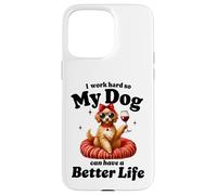 Custodia per iPhone 15 Pro Max Design divertente per gli amanti dei cani con grafica del vino