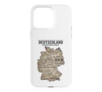 Custodia per iPhone 15 Pro Max Deutschland Reichsstadte Karte Mappa della città tedesca Viaggi