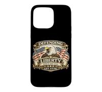 Custodia per iPhone 15 Pro Max Difendere la libertà dal primo giorno Est 1776 Eagle Flag USA Star