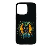 Custodia per iPhone 15 Pro Max Dilofosauro veleno tossico al neon di Jurassic Park