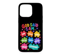 Custodia per iPhone 15 Pro Max Dio ha detto che sono puzzle colorati affermazioni consapevolezza autismo