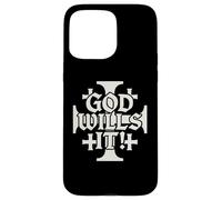 Custodia per iPhone 15 Pro Max DIO LO VUOLE! - DEUS VULT - CROCE DI GERUSALEMME