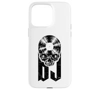 Custodia per iPhone 15 Pro Max Disco in vinile per DJ Disc Jockey Music Lover Gothic Skull LP
