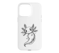 Custodia per iPhone 15 Pro Max Disegno disegnato a mano carino Axolotl Doodle Line Art Pet Drawing