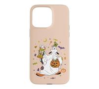 Custodia per iPhone 15 Pro Max Disney Goofy Halloween Ghost Trick-or-Treat Icons
