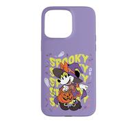 Custodia per iPhone 15 Pro Max Disney Halloween Minnie Mouse Witch Groovy Wavy Spooky