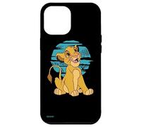 Custodia per iPhone 15 Pro Max Disney Il Re Leone Giovane Simba Felice Blu Retro