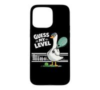 Custodia per iPhone 15 Pro Max Divertente Anatra Da Padel Indovina Il Mio Livello Livello