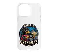 Custodia per iPhone 15 Pro Max Divertente bassotto andando alle nonne guida