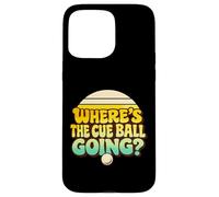 Custodia per iPhone 15 Pro Max Divertente biliardo Snooker Break Where's The Cue Ball