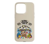 Custodia per iPhone 15 Pro Max Divertente bradipo gabbiano urlo lentamente schiacciando pre-K Art Play