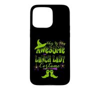 Custodia per iPhone 15 Pro Max Divertente costume da donna con scritta "This is my awesome lunch lady"
