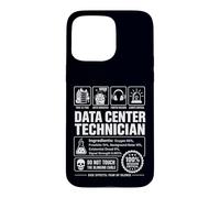 Custodia per iPhone 15 Pro Max Divertente Data Center Tecnico Sarcastico IT Etichetta Avvertimento