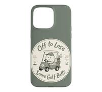 Custodia per iPhone 15 Pro Max Divertente golf cart golfista Fore Fun alcune palline da golf