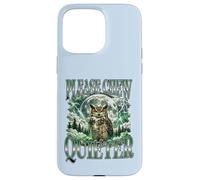 Custodia per iPhone 15 Pro Max Divertente gufo scontroso per favore mastica silenziosa luna Bootleg