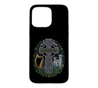 Custodia per iPhone 15 Pro Max Divertente Irlanda Celtic Cross National Pride Detto