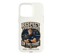 Custodia per iPhone 15 Pro Max Divertente Pickleball Rispetta il tuo anziano giocatore senior