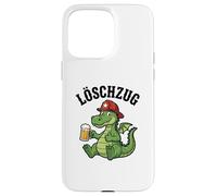 Custodia per iPhone 15 Pro Max Divertente Pompiere Drago Amante della birra autopompa