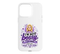 Custodia per iPhone 15 Pro Max Divertente prepotente bionda cartone animato donna viola regina dicendo