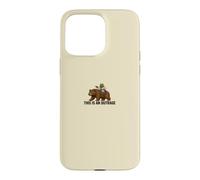 Custodia per iPhone 15 Pro Max Divertente rana che cavalca l'orso questo è un meme indignazione