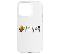 Custodia per iPhone 15 Pro Max Dominican Ecuadorian Heartbeat Ecuador Flag Heritage