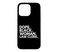 Custodia per iPhone 15 Pro Max Dope Black Woman Impiegato giuridico Impiegati di diritto afroamericani