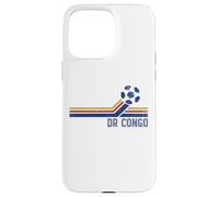 Custodia per iPhone 15 Pro Max DR Congo Soccer 2026 Tifosi Congolesi Retro Vintage