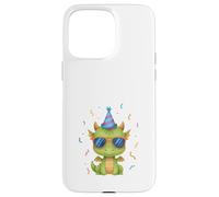 Custodia per iPhone 15 Pro Max Draghetto Compleanno Cappello Festa Occhiali Bambini