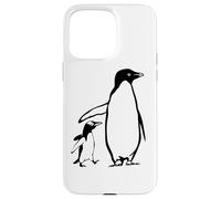 Custodia per iPhone 15 Pro Max Due pinguini padre e il bambino pinguino