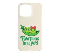 Custodia per iPhone 15 Pro Max Due piselli in un baccello carino coppia romantica amicizia corrispondenza