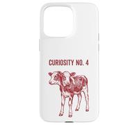 Custodia per iPhone 15 Pro Max Due teste vitello xilografia illustrazione tassidermia stranezza