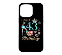 Custodia per iPhone 15 Pro Max È il mio 43esimo compleanno Carina reginetta del compleanno di 43 anni