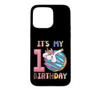 Custodia per iPhone 15 Pro Max È il mio decimo compleanno Ragazze di 10 anni Dab Unicorn & Donut