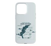 Custodia per iPhone 15 Pro Max East Coast Shark Sightings Cool Map