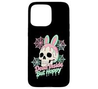 Custodia per iPhone 15 Pro Max Easter Dead Inside ma Hoppy Skull Bunny Pastel Goth