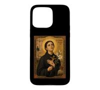Custodia per iPhone 15 Pro Max Elegante icona cattolica di Santa Gemma Galgani