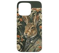 Custodia per iPhone 15 Pro Max Elegante lepre in abito da sera Vintage Woodland