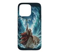 Custodia per iPhone 15 Pro Max Epic Japanese Anime Christian Bible - Moses Parting The Sea