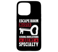 Custodia per iPhone 15 Pro Max Escape Room Master Indicazioni sbagliate sono il mio gioco di specialità