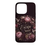 Custodia per iPhone 15 Pro Max Escape Squad - Lucchetto a chiave con motivo floreale e colibrì