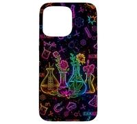 Custodia per iPhone 15 Pro Max Estetica Fiore Floreale Rosa Preppy Lab Scienza Chimica