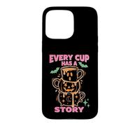 Custodia per iPhone 15 Pro Max Every Cup Has A Story Halloween Coffee Lover Mug Stack