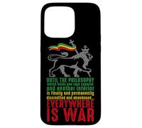 Custodia per iPhone 15 Pro Max EVERYWHERE IS WAR Discorso Haile Selassie Leone Giuda Reggae